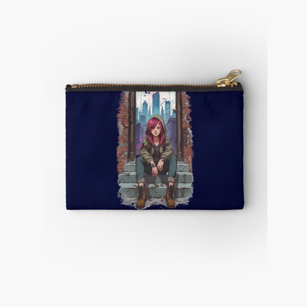 Item preview, Cyberpunk Street Girl Neo Tokyo Neon Painterly Manga Art designed and sold by The Fine Print by BassAddict.