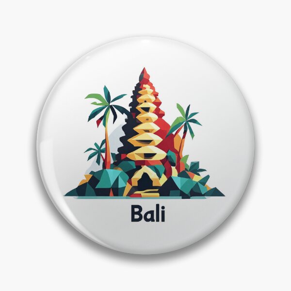 Item preview, Bali Indonesia Travel Poster - Abstract Tropical Island Temple Art designed and sold by OzzFrequency.
