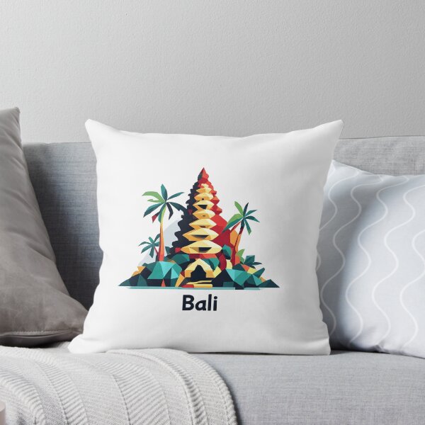 Item preview, Bali Indonesia Travel Poster - Abstract Tropical Island Temple Art designed and sold by OzzFrequency.