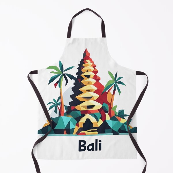 Item preview, Bali Indonesia Travel Poster - Abstract Tropical Island Temple Art designed and sold by OzzFrequency.