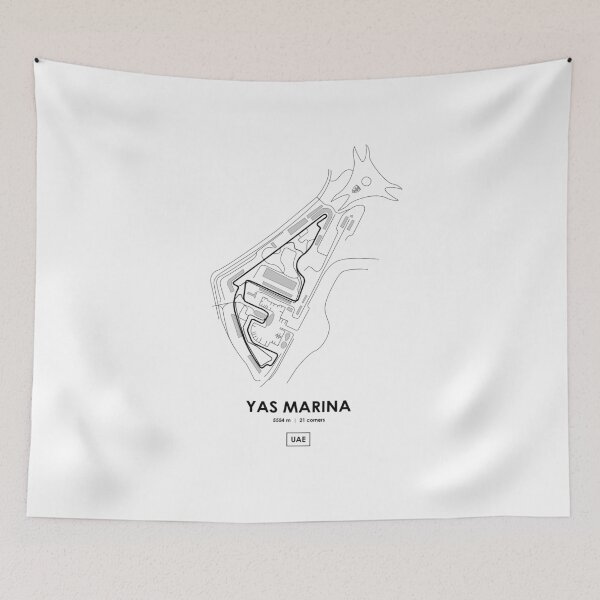 Item preview, Mapa de rutas de Yas Marina - Emiratos Árabes Unidos designed and sold by andreanastasio.