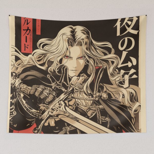 Aperçu de l'œuvre Affiche vintage Alucard Chad créée et vendue par AnimeArsenalPrints.