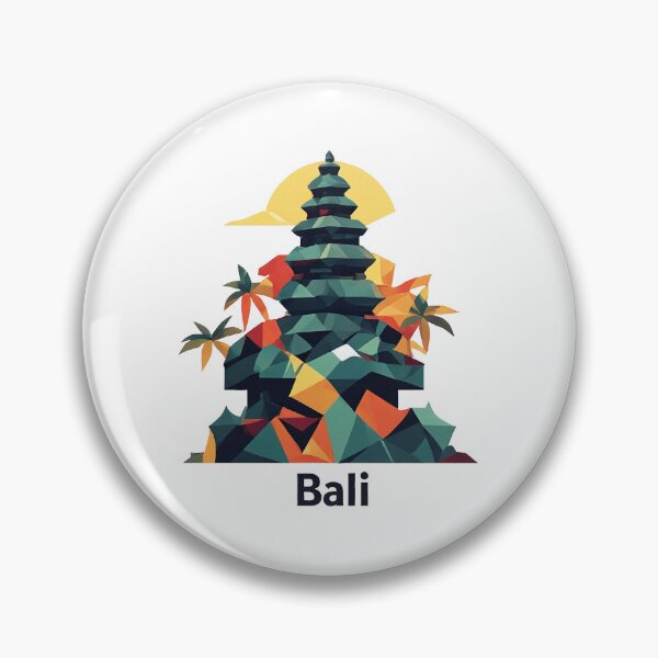Item preview, Bali Indonesia Travel Poster - Abstract Tropical Island Temple Art designed and sold by OzzFrequency.