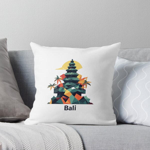 Item preview, Bali Indonesia Travel Poster - Abstract Tropical Island Temple Art designed and sold by OzzFrequency.