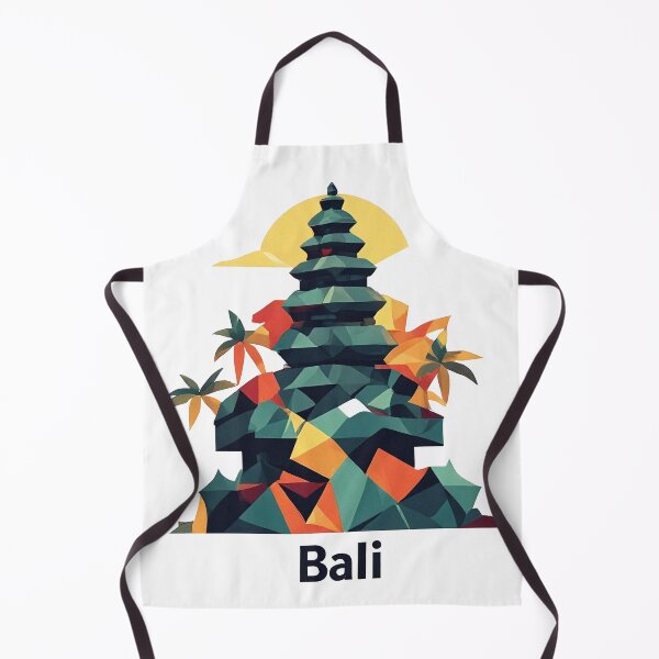 Item preview, Bali Indonesia Travel Poster - Abstract Tropical Island Temple Art designed and sold by OzzFrequency.