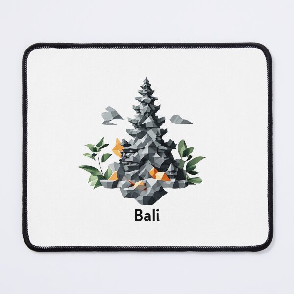 Item preview, Bali Indonesia Travel Poster - Abstract Tropical Island Temple Art designed and sold by OzzFrequency.