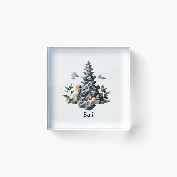 Item preview, Bali Indonesia Travel Poster - Abstract Tropical Island Temple Art designed and sold by OzzFrequency.