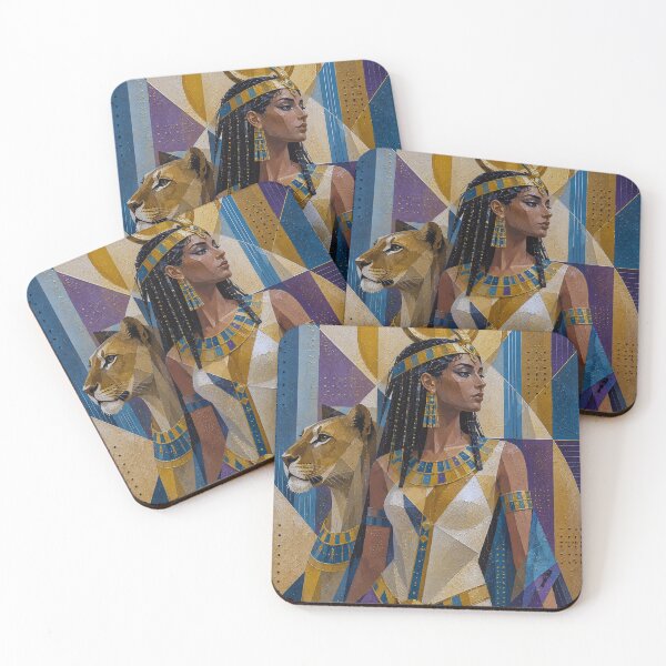 Item preview, Mesechenet Egyptian Goddess painting. designed and sold by GalleryKauffeld.
