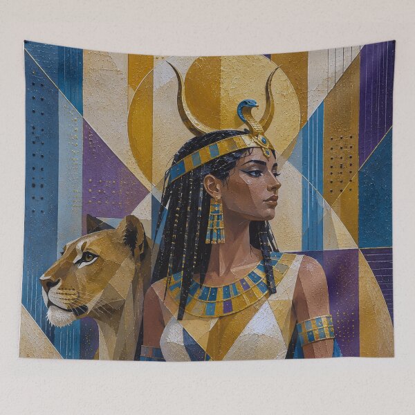 Item preview, Mesechenet Egyptian Goddess painting. designed and sold by GalleryKauffeld.