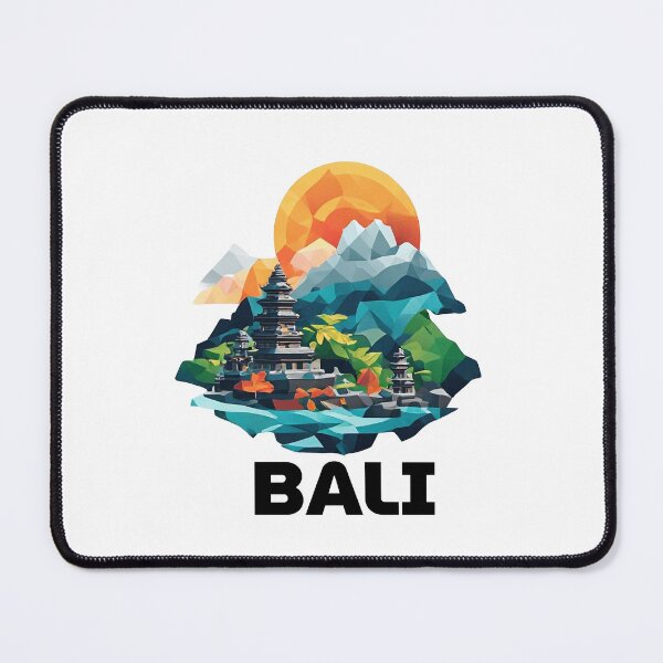 Item preview, Copy of Bali Indonesia Travel Poster - Abstract Tropical Island Temple Art designed and sold by OzzFrequency.