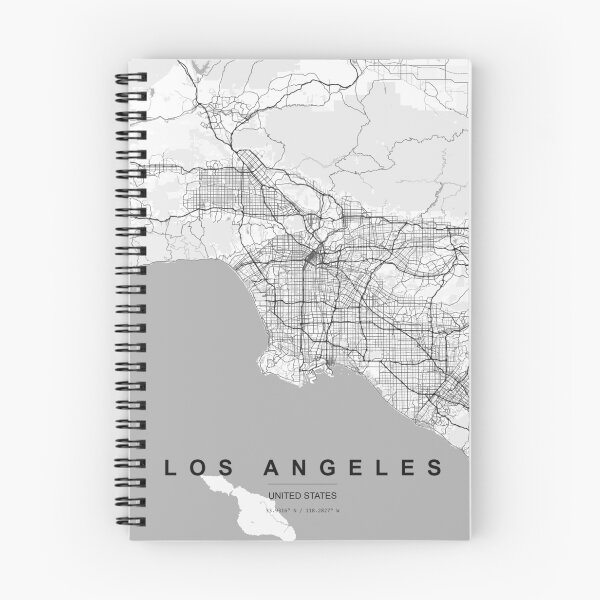 Item preview, Los Angeles Black Line Map designed and sold by cosmoroutine.