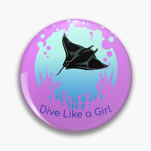 Item preview, Dive Like a Girl Manta designed and sold by bebebolo.