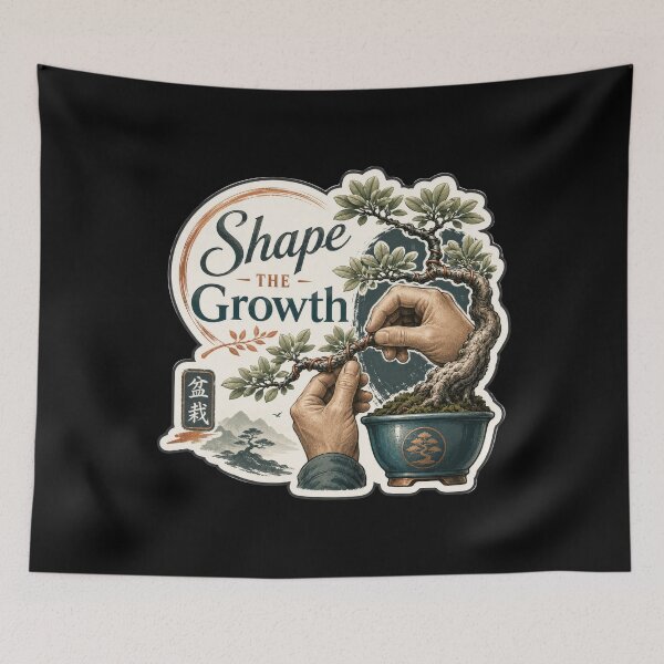 Item preview, Shape the Growth – Bonsai Training Art designed and sold by Sketchlegacy.