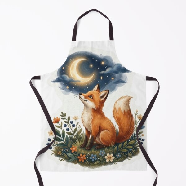 Item preview, Little Fox Gazing at the Moon designed and sold by Snurly.
