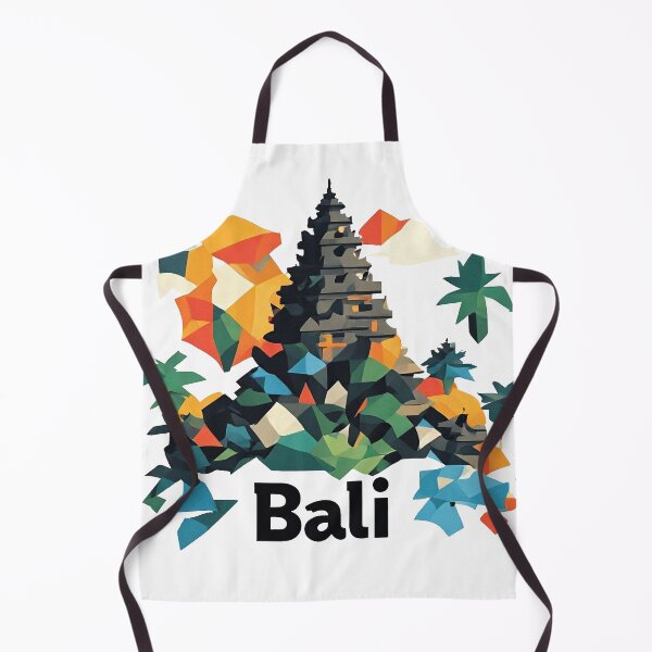 Item preview, Bali Indonesia Travel Poster - Abstract Tropical Island Temple Art designed and sold by OzzFrequency.