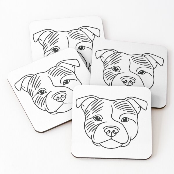 Item preview, Minimalist Staffordshire Bull Terrier designed and sold by BestFriendTees.