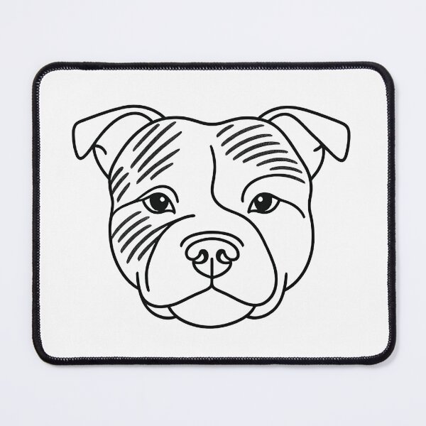 Item preview, Minimalist Staffordshire Bull Terrier designed and sold by BestFriendTees.