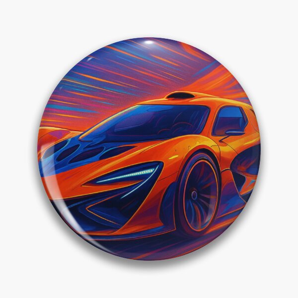 Item preview, Orange Hypercar Vortex - Abstract Neon Speed Art designed and sold by Nexus Space.