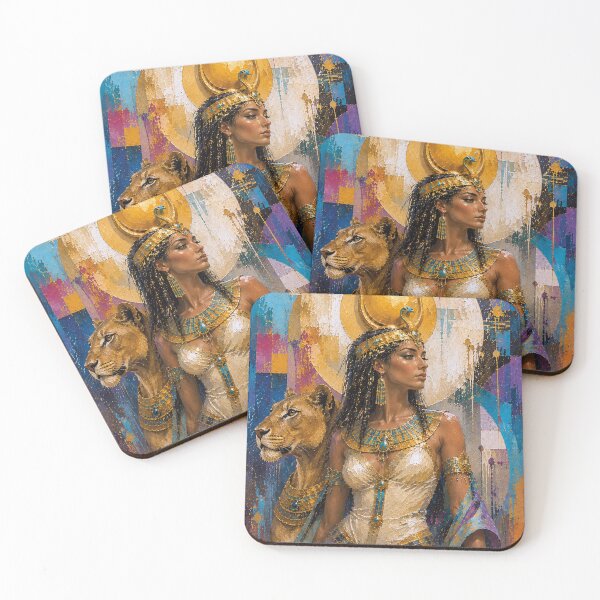 Item preview, Mesechenet Egyptian Goddess painting. designed and sold by GalleryKauffeld.