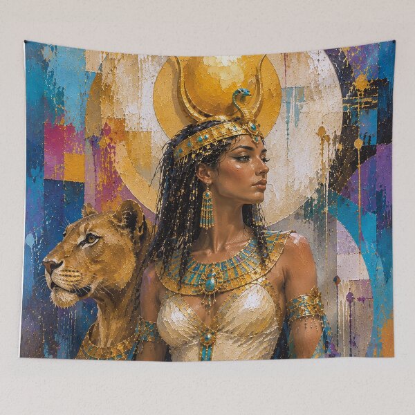 Item preview, Mesechenet Egyptian Goddess painting. designed and sold by GalleryKauffeld.