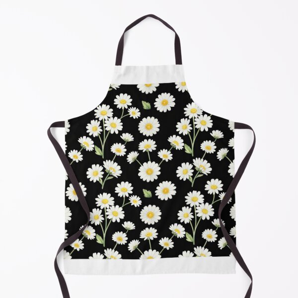 Item preview, Watercolor Daisy Seamless Pattern on Black | Botanical Floral Design designed and sold by Joyfulfabric.