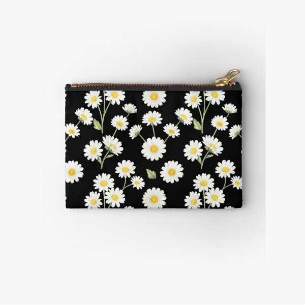 Item preview, Watercolor Daisy Seamless Pattern on Black | Botanical Floral Design designed and sold by Joyfulfabric.