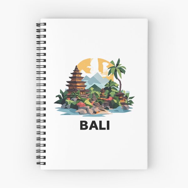 Item preview, Bali Indonesia Travel Poster - Abstract Tropical Island Temple Art designed and sold by OzzFrequency.