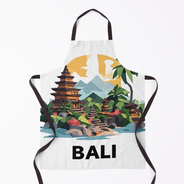 Item preview, Bali Indonesia Travel Poster - Abstract Tropical Island Temple Art designed and sold by OzzFrequency.