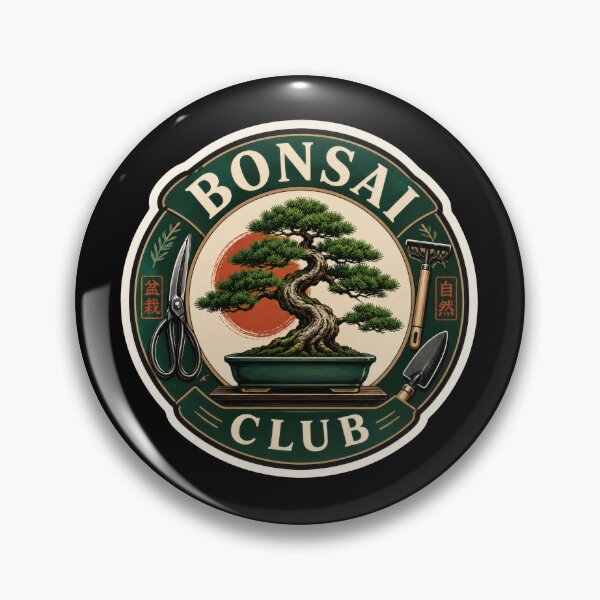 Item preview, Bonsai Club – Japanese Garden Badge  designed and sold by Sketchlegacy.