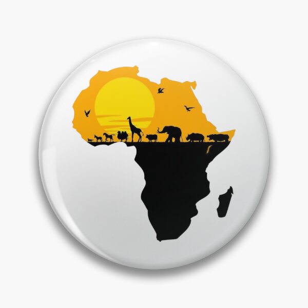 Item preview, Africa Map Safari Sunset Wildlife Silhouette designed and sold by Macias123.