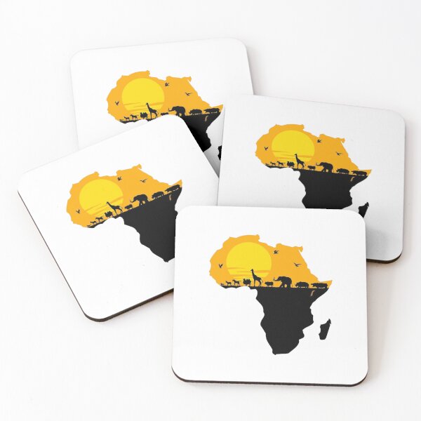 Item preview, Africa Map Safari Sunset Wildlife Silhouette designed and sold by Macias123.