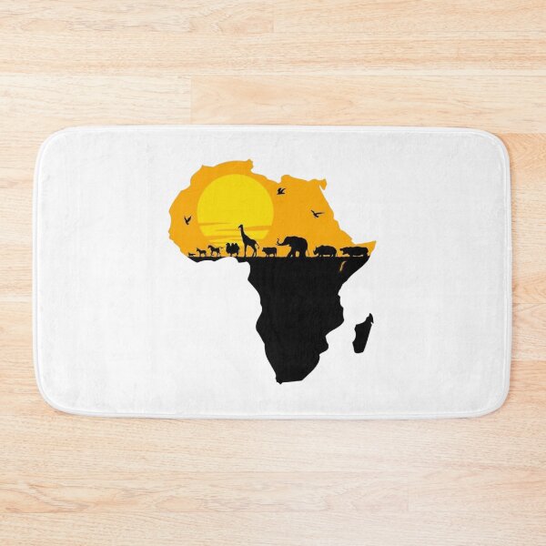 Item preview, Africa Map Safari Sunset Wildlife Silhouette designed and sold by Macias123.