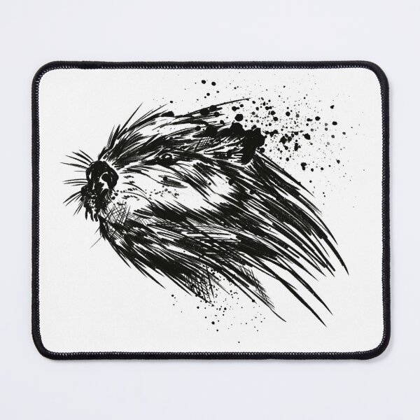 Item preview, Curious Beaver Ink Splatter Sketch designed and sold by Inkversed.