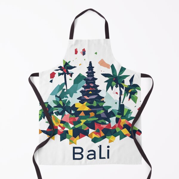 Item preview, Bali Indonesia Travel Poster - Abstract Tropical Island Temple Art designed and sold by OzzFrequency.