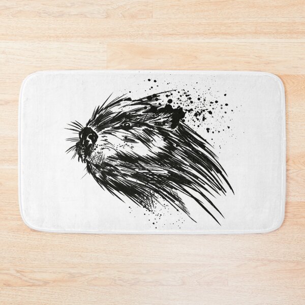 Item preview, Curious Beaver Ink Splatter Sketch designed and sold by Inkversed.