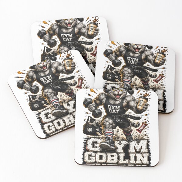 Item preview, Funny Gym Goblin Energy Muscular Cat Lifting Vintage Fitness designed and sold by Digistore1221.