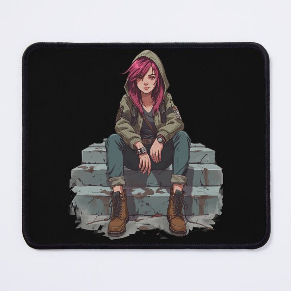 Item preview, Cyberpunk Street Girl Neo Tokyo Neon Painterly Manga Art designed and sold by The Fine Print by BassAddict.