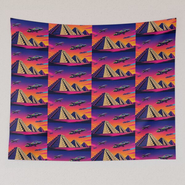 Item preview, Neon Skies – Futuristic Pyramids designed and sold by Dogandesighn.
