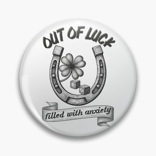 Item preview, Out of Luck Filled With Anxiety Funny Retro Tattoo Flash designed and sold by SunandShade.