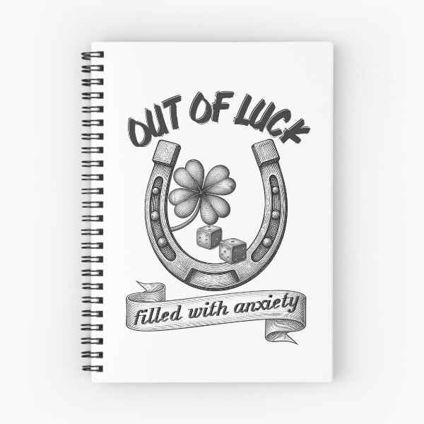 Item preview, Out of Luck Filled With Anxiety Funny Retro Tattoo Flash designed and sold by SunandShade.