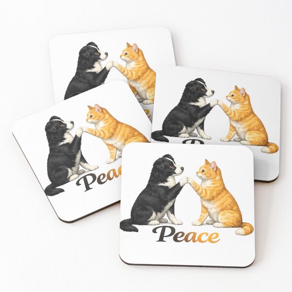 Item preview, The cats and the dogs have reconciled. designed and sold by JIKELELE DIGITAL ART STUDIO.