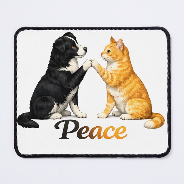 Item preview, The cats and the dogs have reconciled. designed and sold by JIKELELE DIGITAL ART STUDIO.
