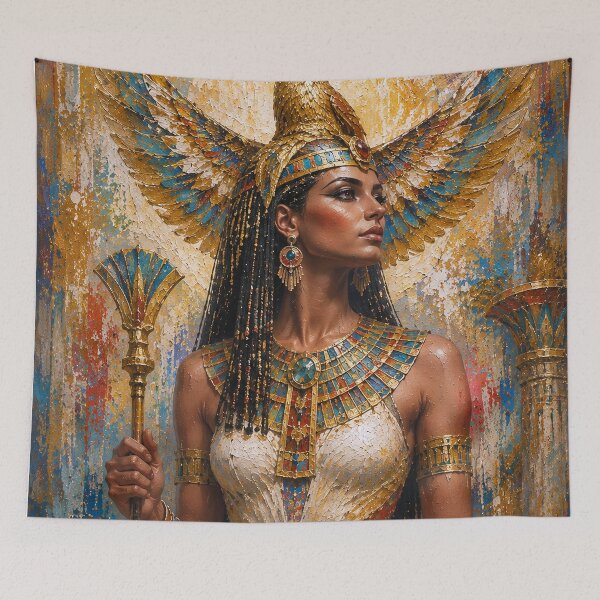 Item preview, Egyptian Goddess Nechbet painting. designed and sold by GalleryKauffeld.