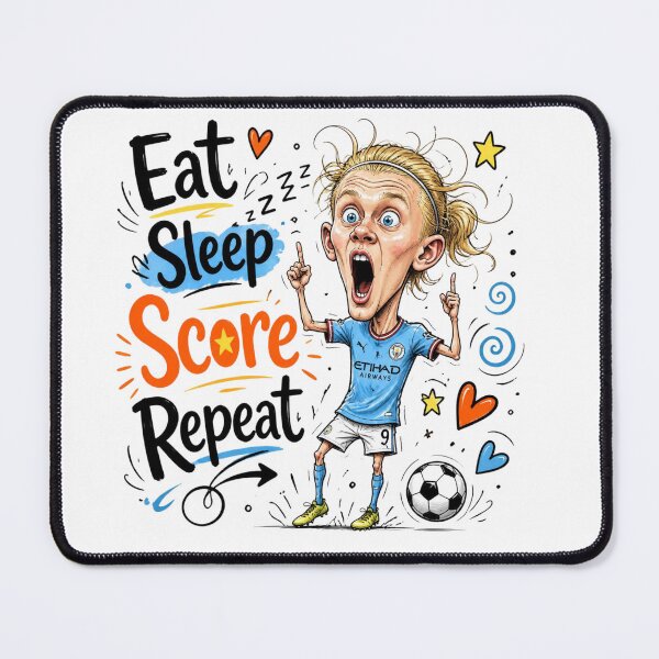 Item preview, Erling Haaland - Manchester City illustrationrling Haaland soccer football star designed and sold by Dalila Cartoon.