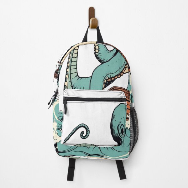 Item preview, Vintage Kraken Pirate Ship Illustration Giant Octopus Nautical T-Shirt Design designed and sold by oleend.