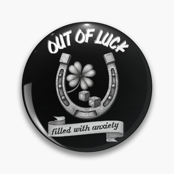 Item preview, Out of Luck Filled With Anxiety Funny Retro Tattoo Flash | Light Ink Edition designed and sold by SunandShade.