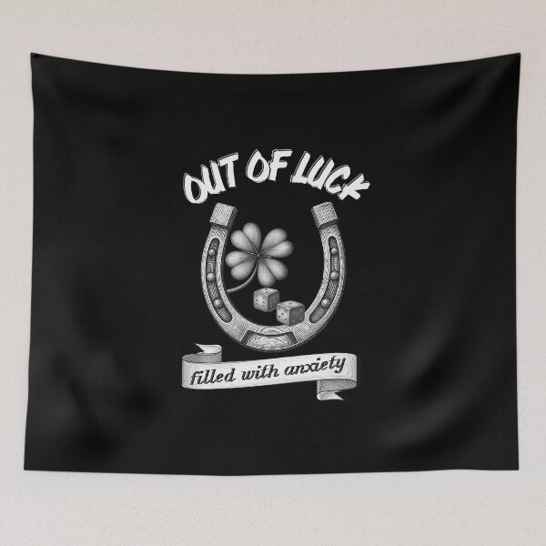 Item preview, Out of Luck Filled With Anxiety Funny Retro Tattoo Flash | Light Ink Edition designed and sold by SunandShade.