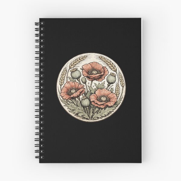 Item preview, Vintage Poppy Flowers and Wheat Circular Badge Distressed Seed Packet Style Botanical Illustration designed and sold by OnPointOutfits.