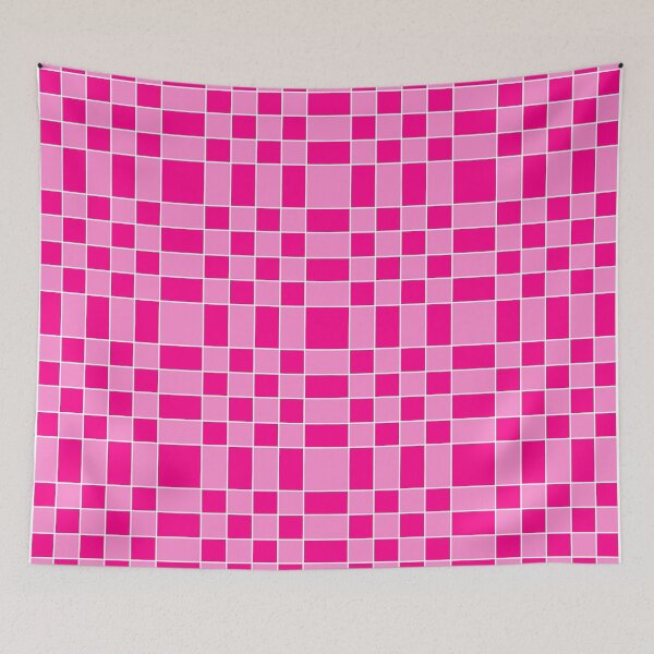 Item preview, Vibrant Pink Retro Geometric Grid Pattern designed and sold by VOYID ART STUDIO.