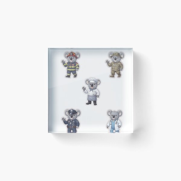 Item preview, Cute Koala Character In Professional Uniforms designed and sold by KAWAII STUDIO NB.